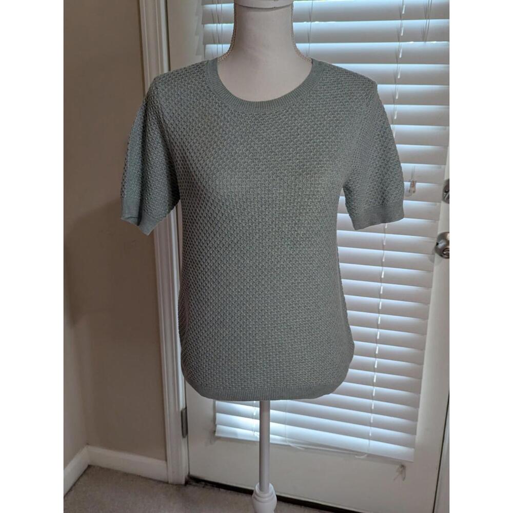 Nine West Women's Short Sleeve Mint Green Knit Sweater NWT X-small